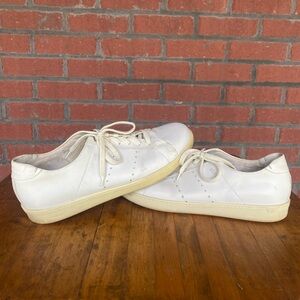 Men's White Leather Sneakers
